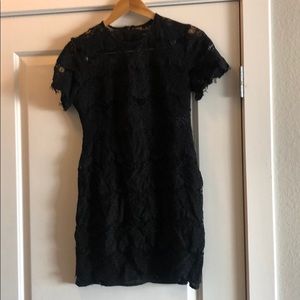 Black Mink Pink lace cocktail dress